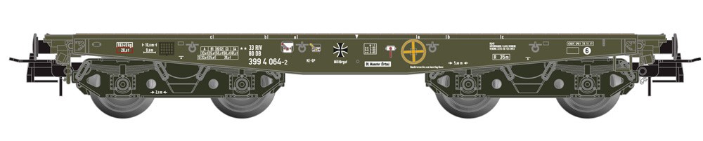 Artitec 20.284.29 - H0 - Schwerlastwagen SSy55, DB, Ep. IV-V - Wagen 1